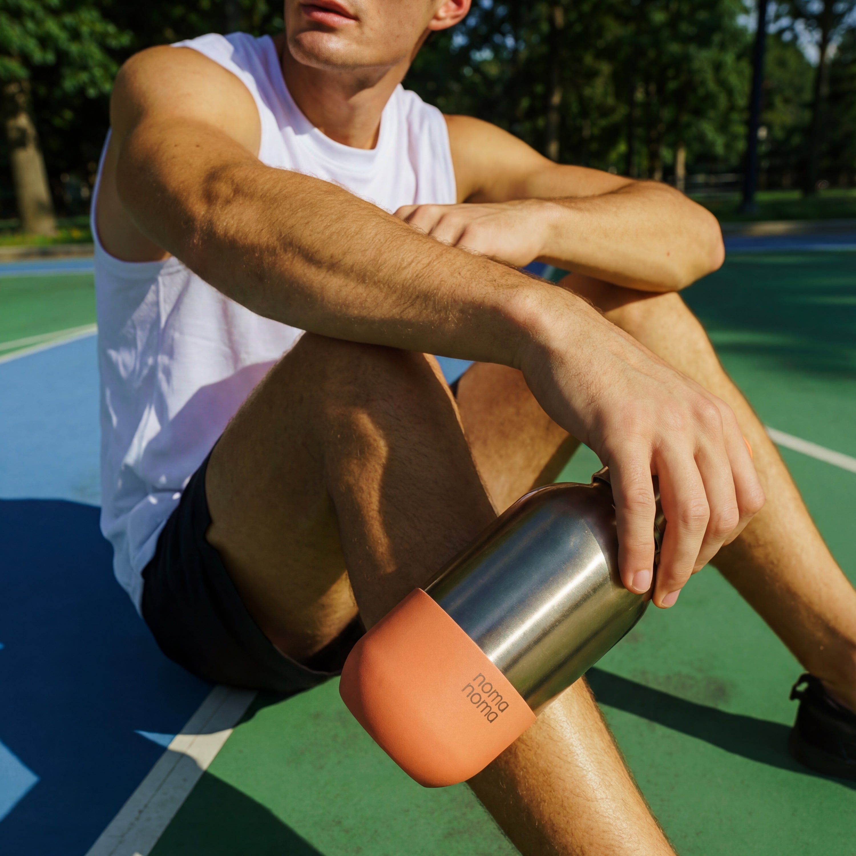 Edelstahl Trinkflasche 500 ml Peach Orange