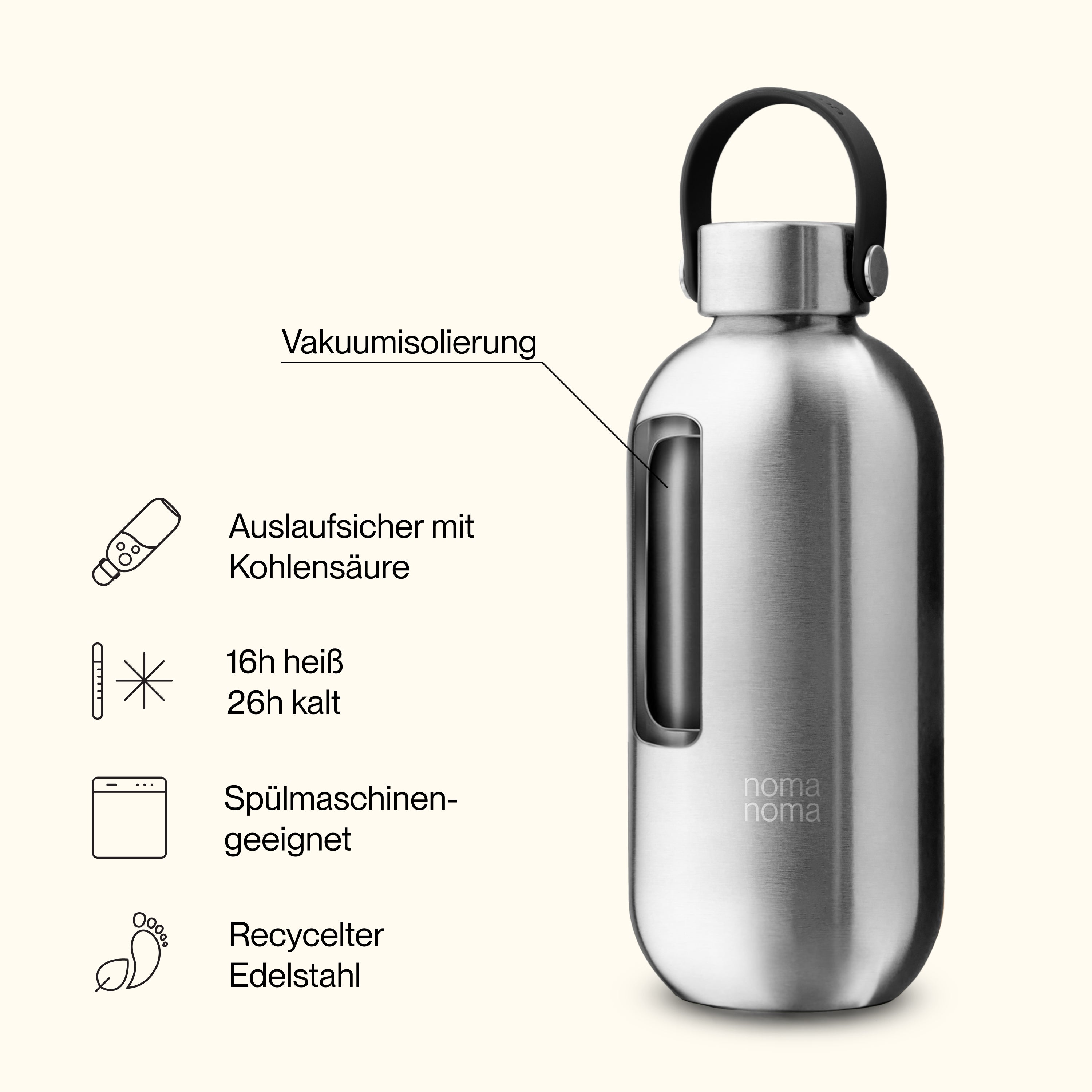 Insulated Bottle 750 ml Ice Silver