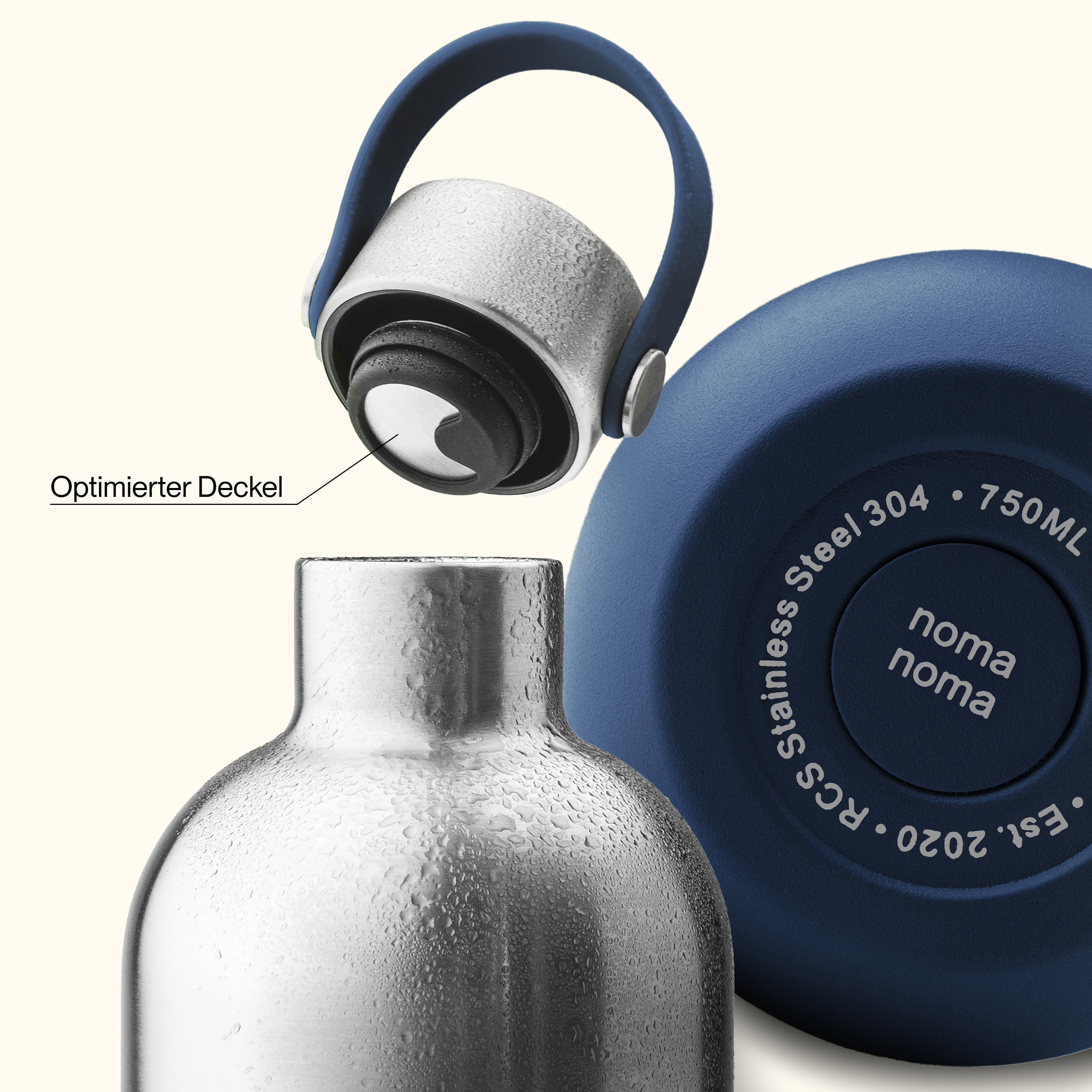 Insulated Bottle 1000 ml Soda Blue