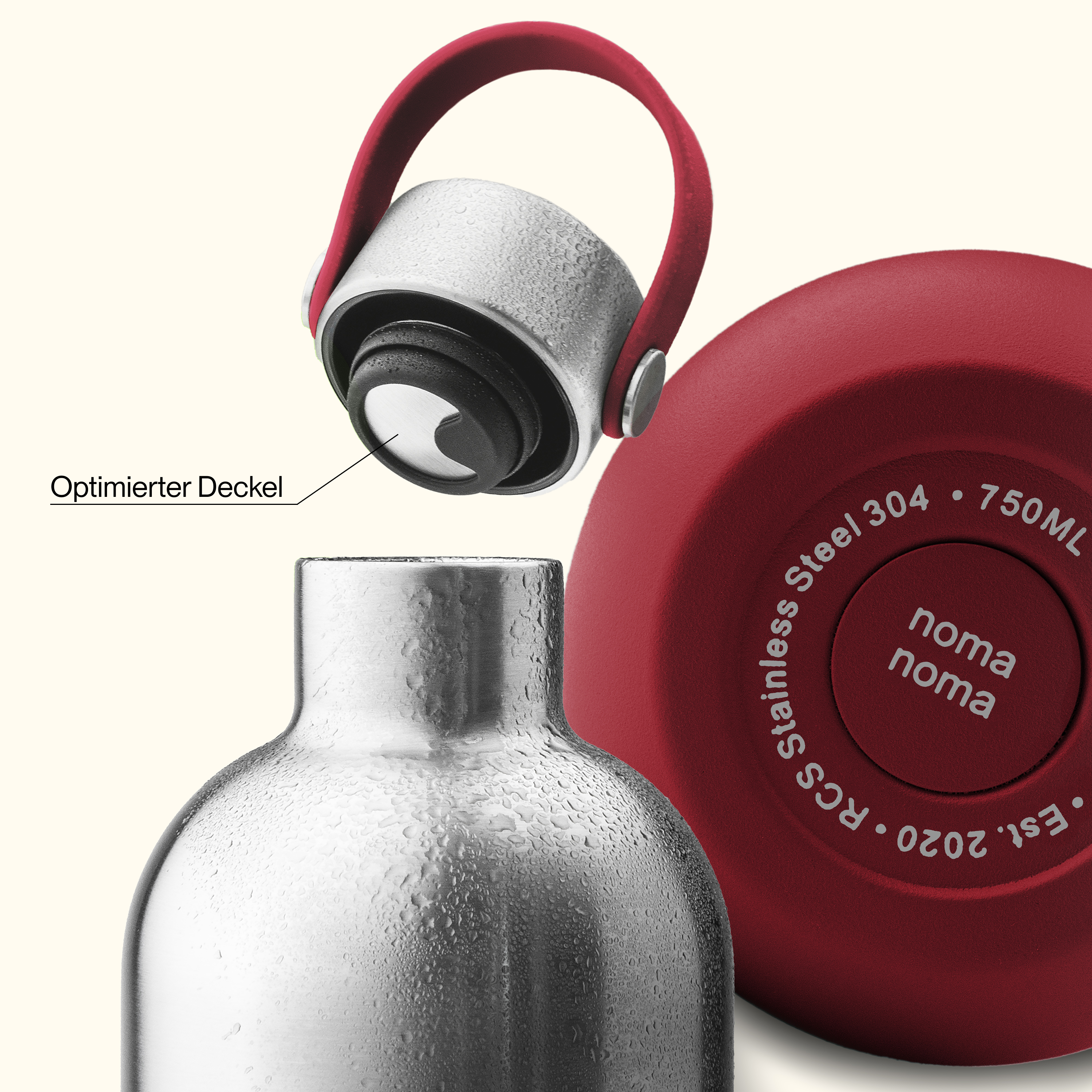 Insulated Bottle 1000 ml Grenadine Red