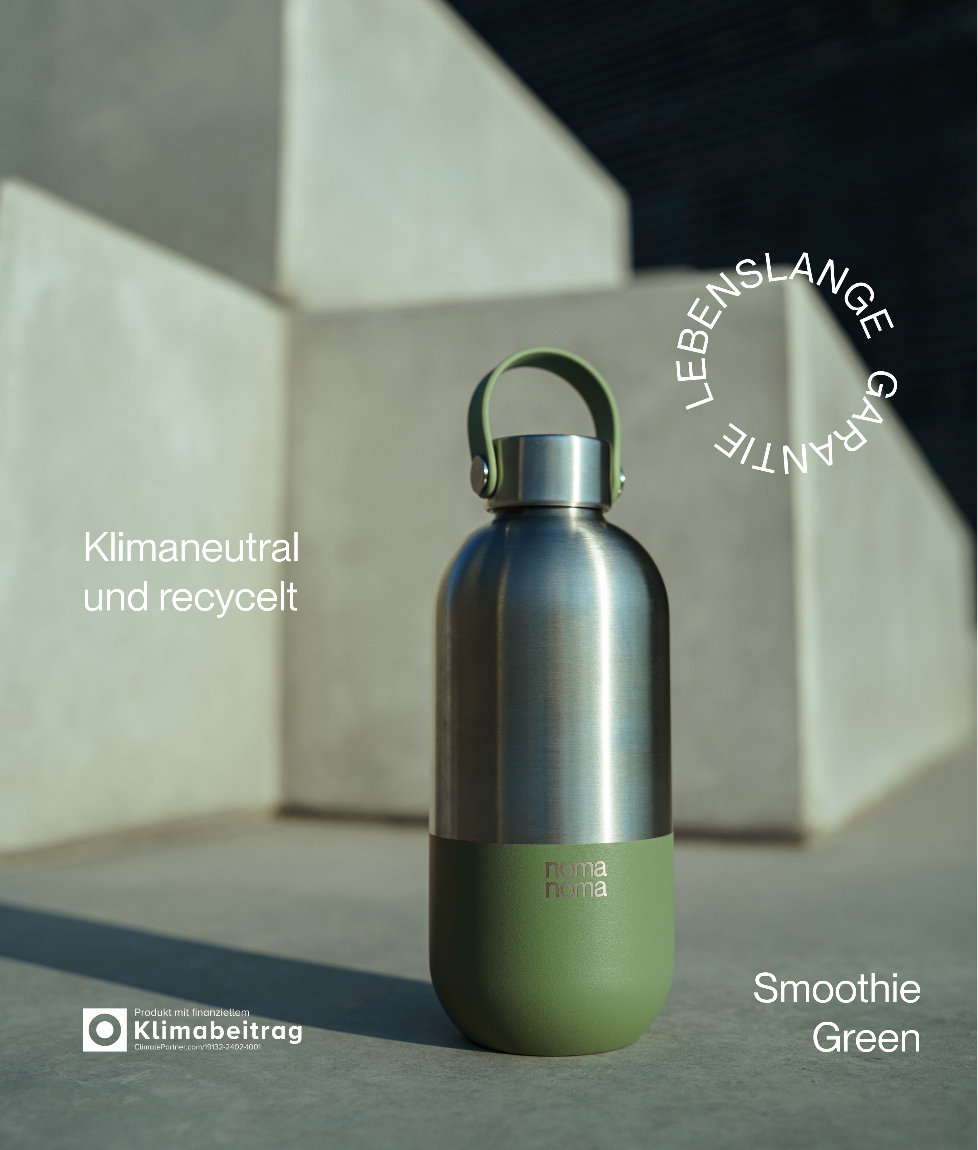 Insulated Bottle 1000 ml Smoothie Green