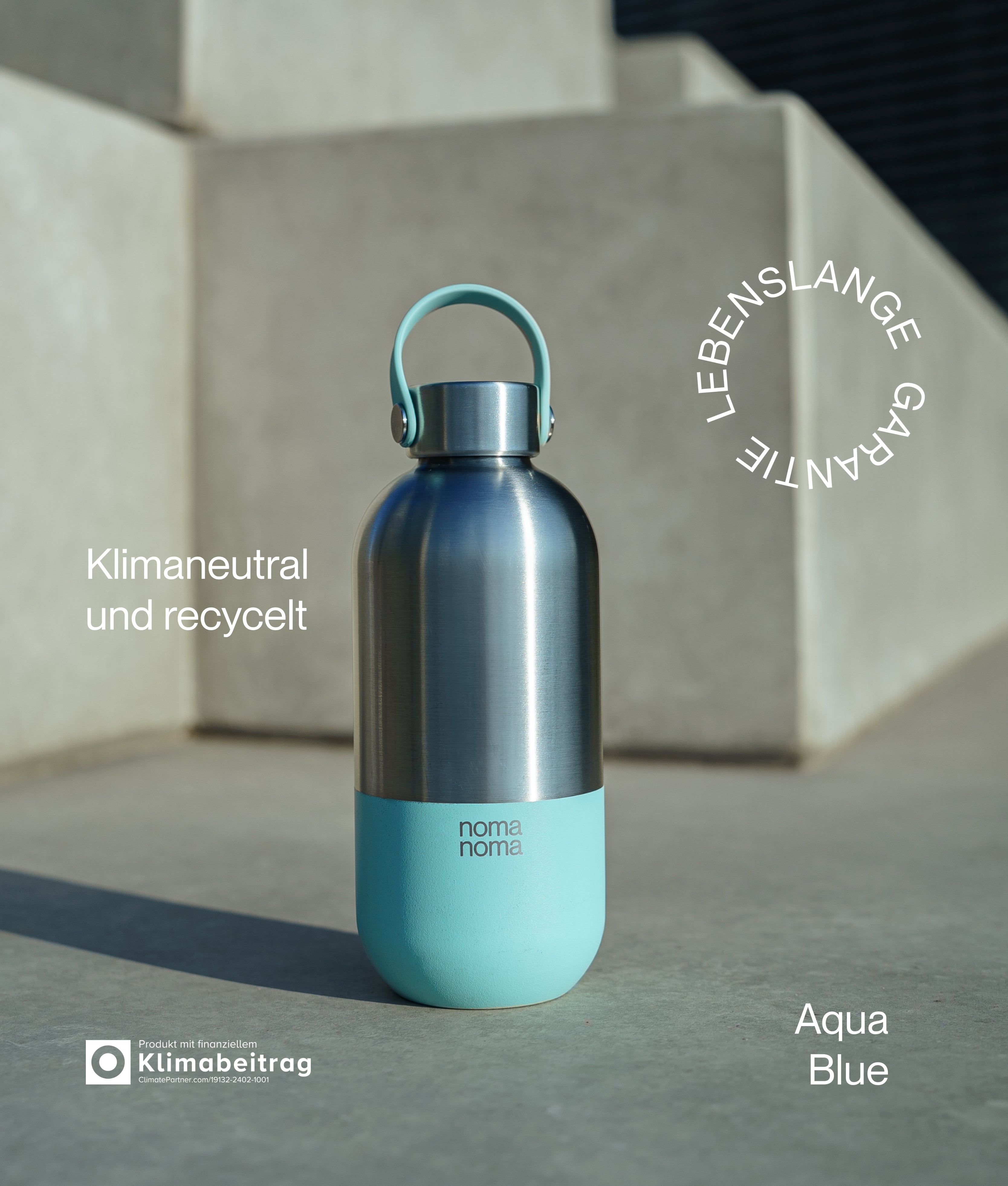 Insulated Bottle 1000 ml Aqua Blue