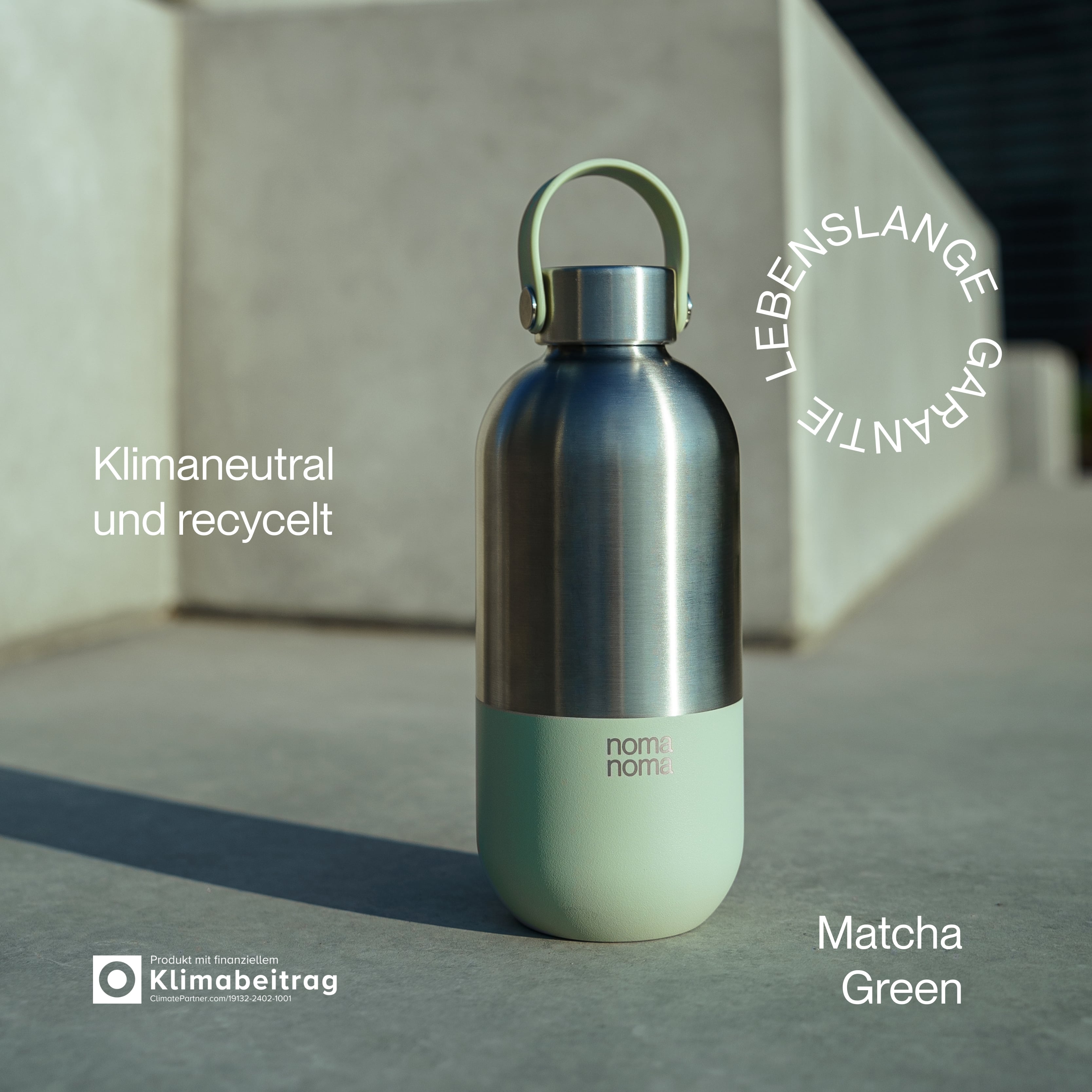 Edelstahl Trinkflasche 750 ml Matcha Green