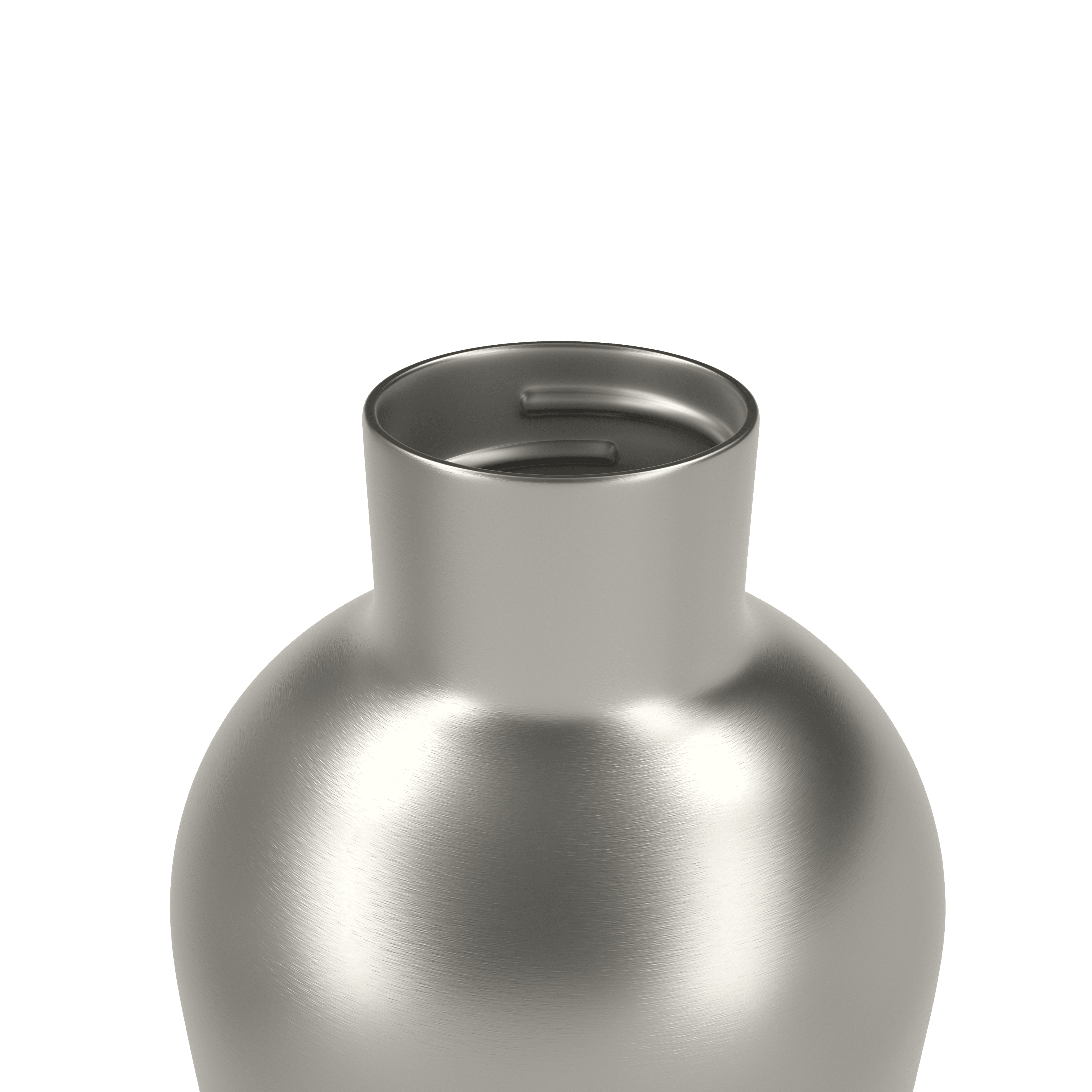 Eine Detailansicht des Flaschenhalses der noma noma Isolierflasche, die das Innengewinde und den damit zusammenhängenden Komfort aufzeigt.