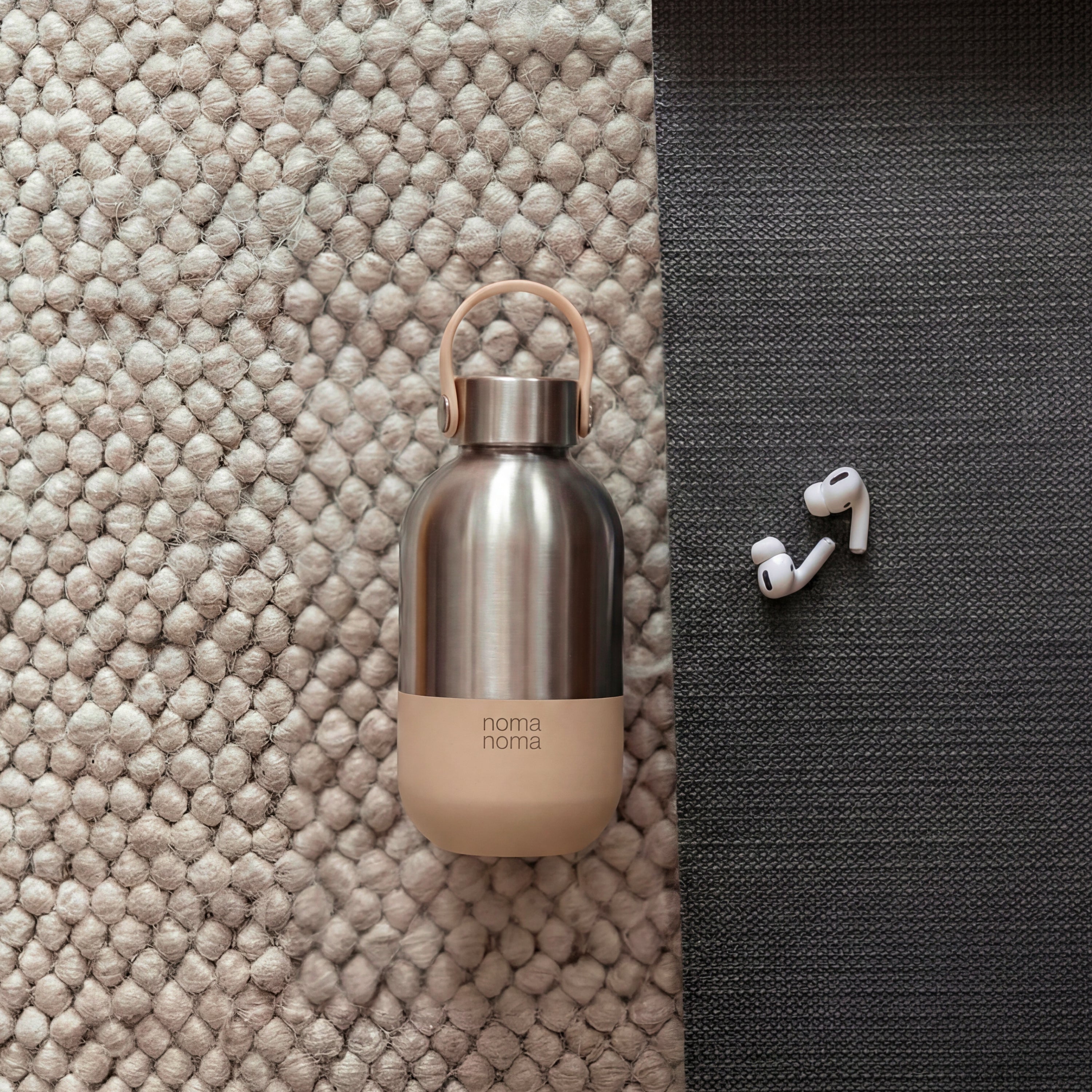 Edelstahl Trinkflasche 500 ml Chai Beige