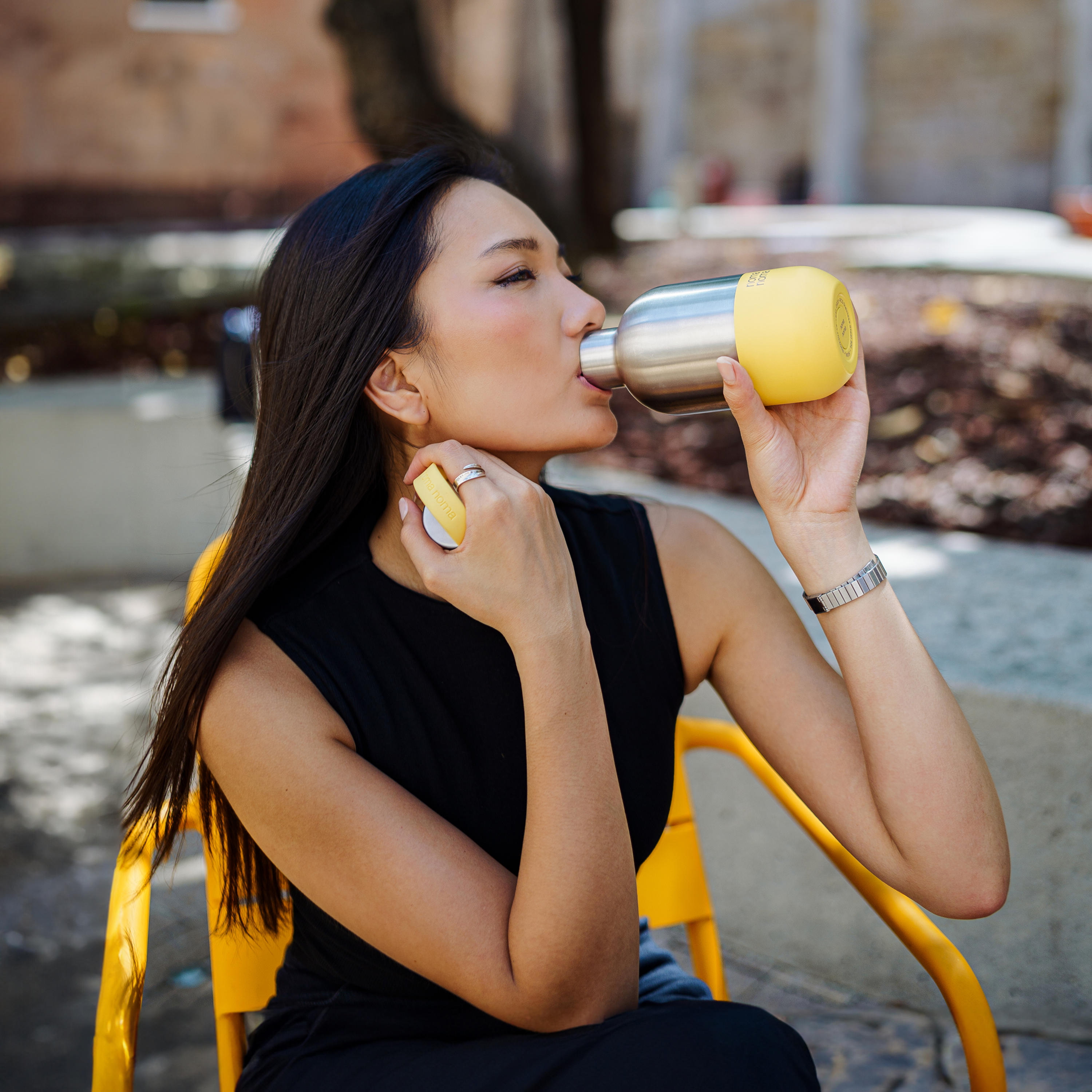 Edelstahl Trinkflasche 500 ml Lemonade Yellow