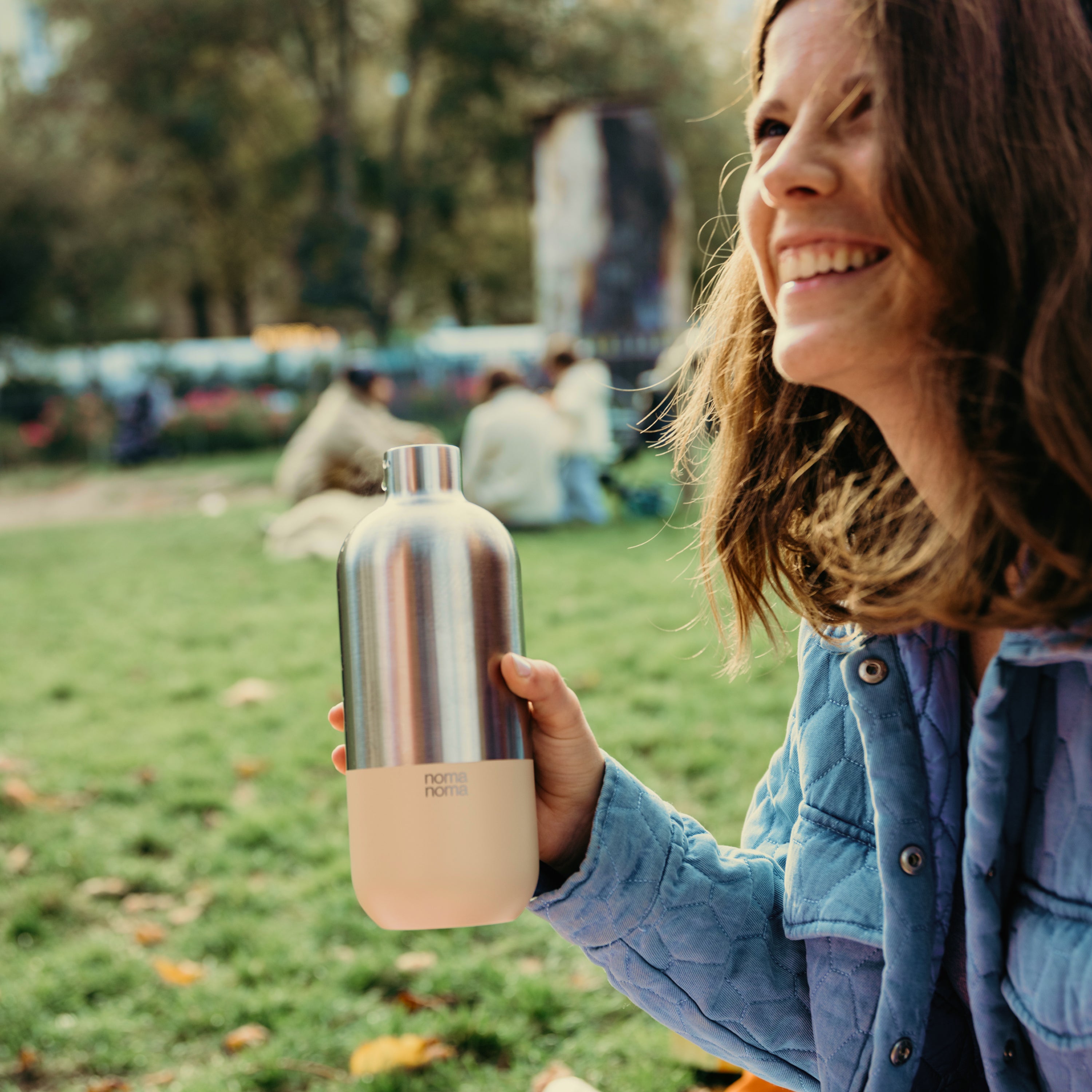 Edelstahl Trinkflasche 750 ml Chai Beige