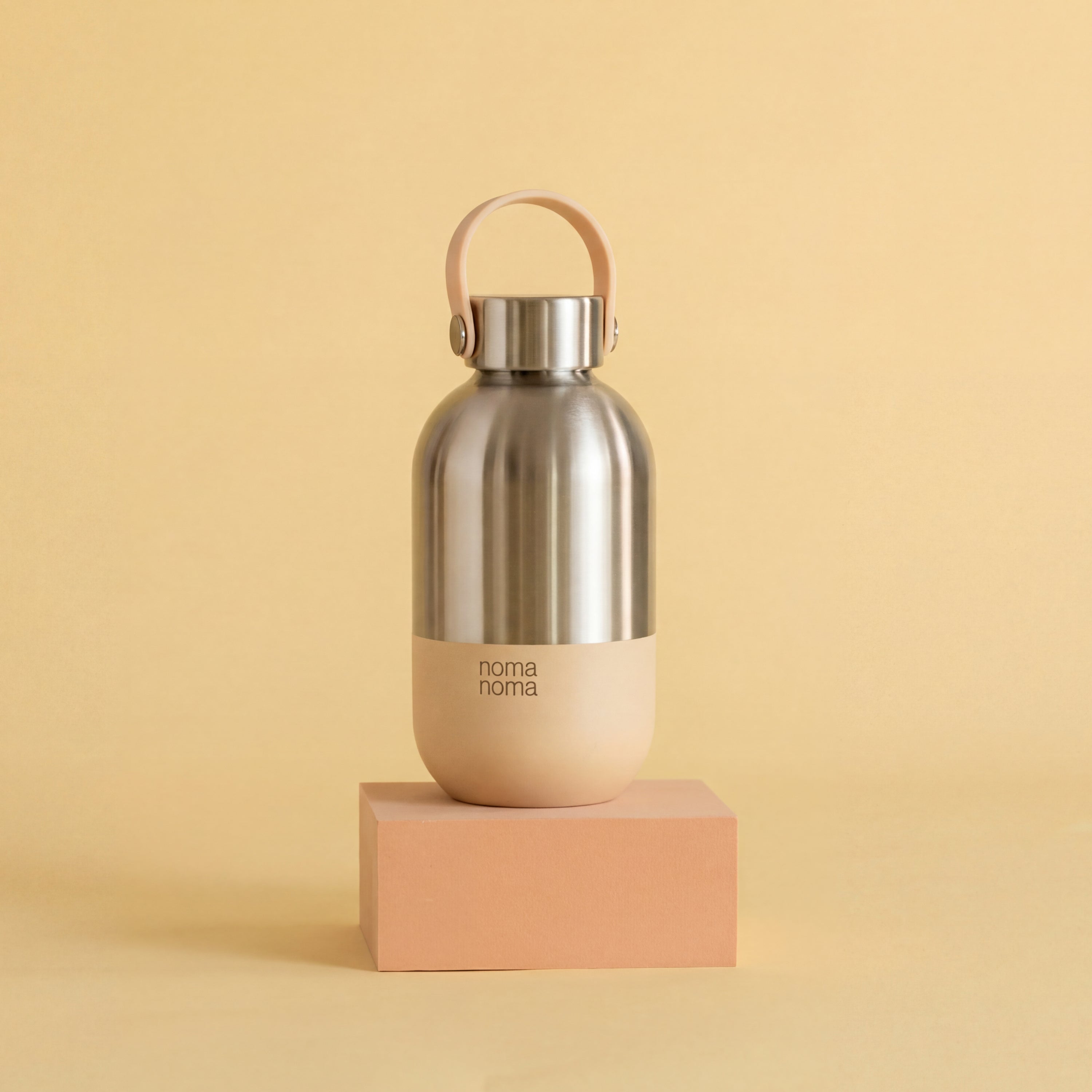 Edelstahl Trinkflasche 500 ml Chai Beige